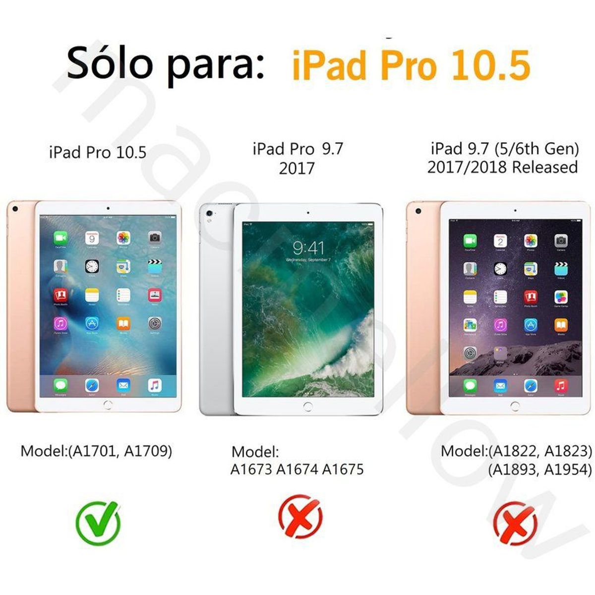 GENERICO - Funda Giratoria 360° Protector Cover para iPad Pro 10.5 A1701 A1709