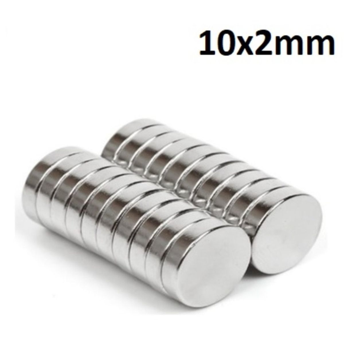 GENERICO - Imanes de neodimio modelo disco 10mmx2mm pack 20 unds