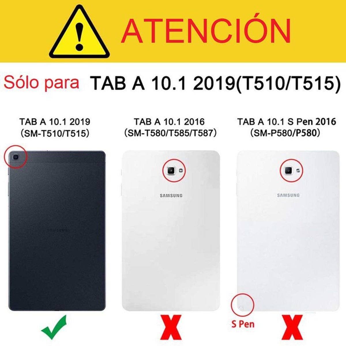 GENERICO - Funda Case 360° + Mica Vidrio + Lapiz para Samsung Tab A 10.1 SM-T510