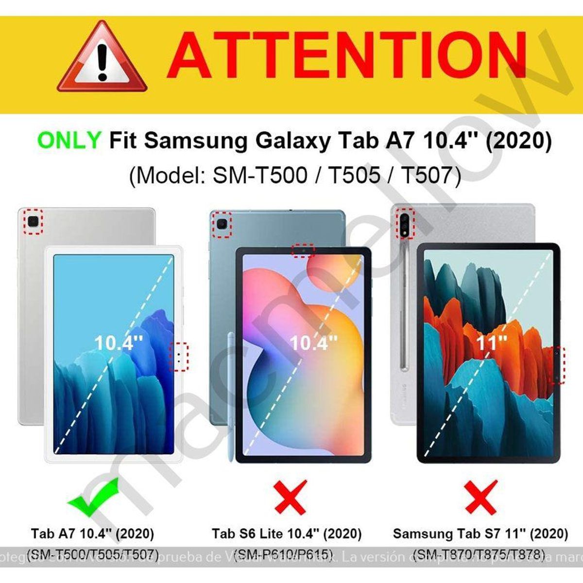 GENERICO - Funda + Mica de Vidrio + Lapiz Optico para Samsung Tab A7 10.4 SN-T500.