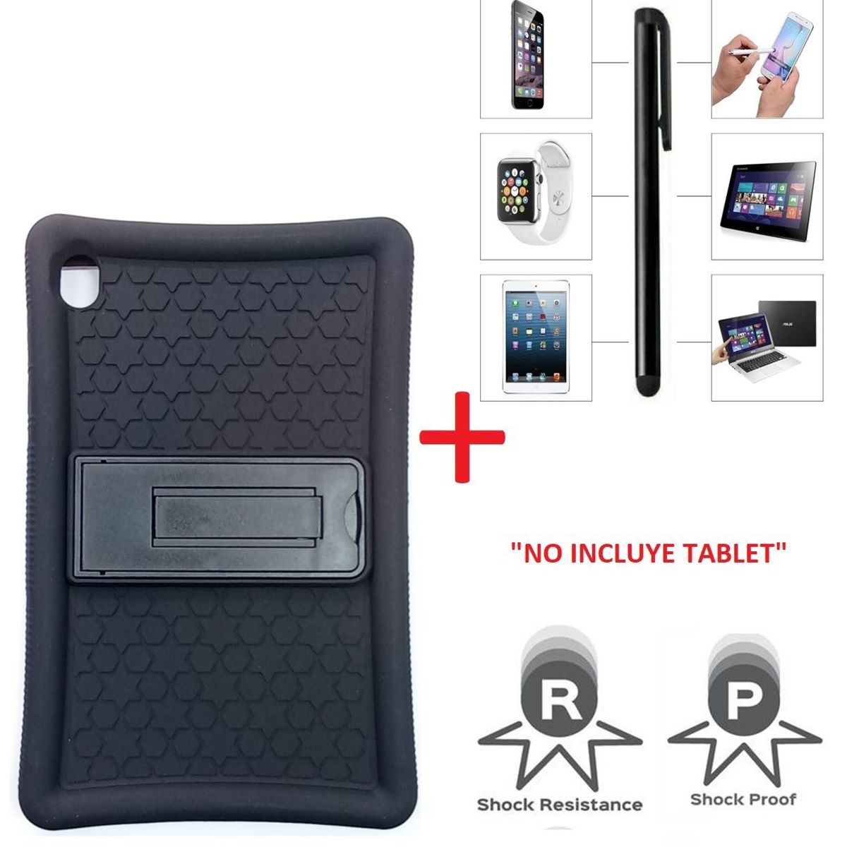 GENERICO - Funda Anti Golpes + Lapiz Optico Lenovo M10 HD 10.1 2da Gen TB-X306F