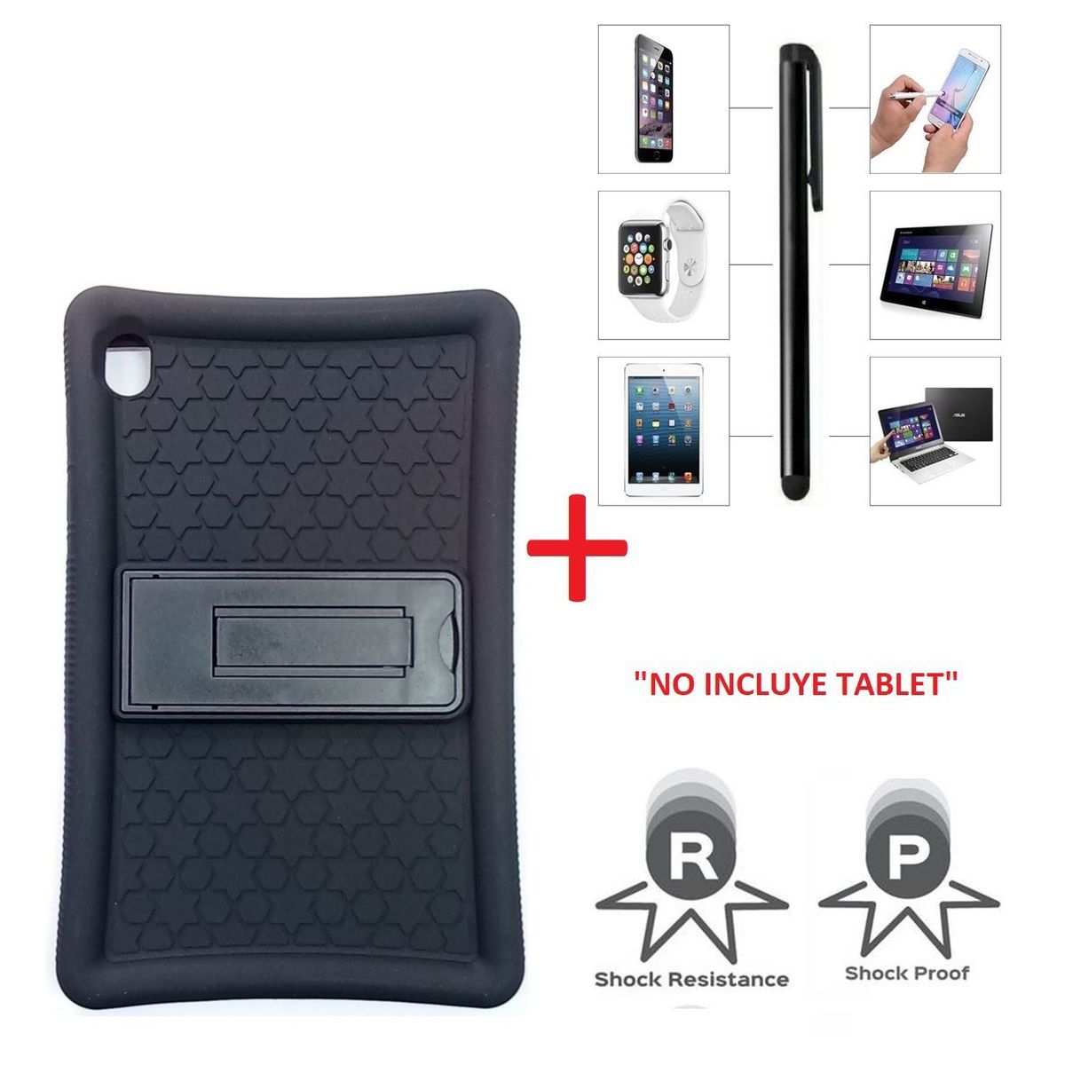 GENERICO - Funda Anti Golpes + Lapiz Optico Lenovo M10 HD 10.1 2da Gen TB-X306F