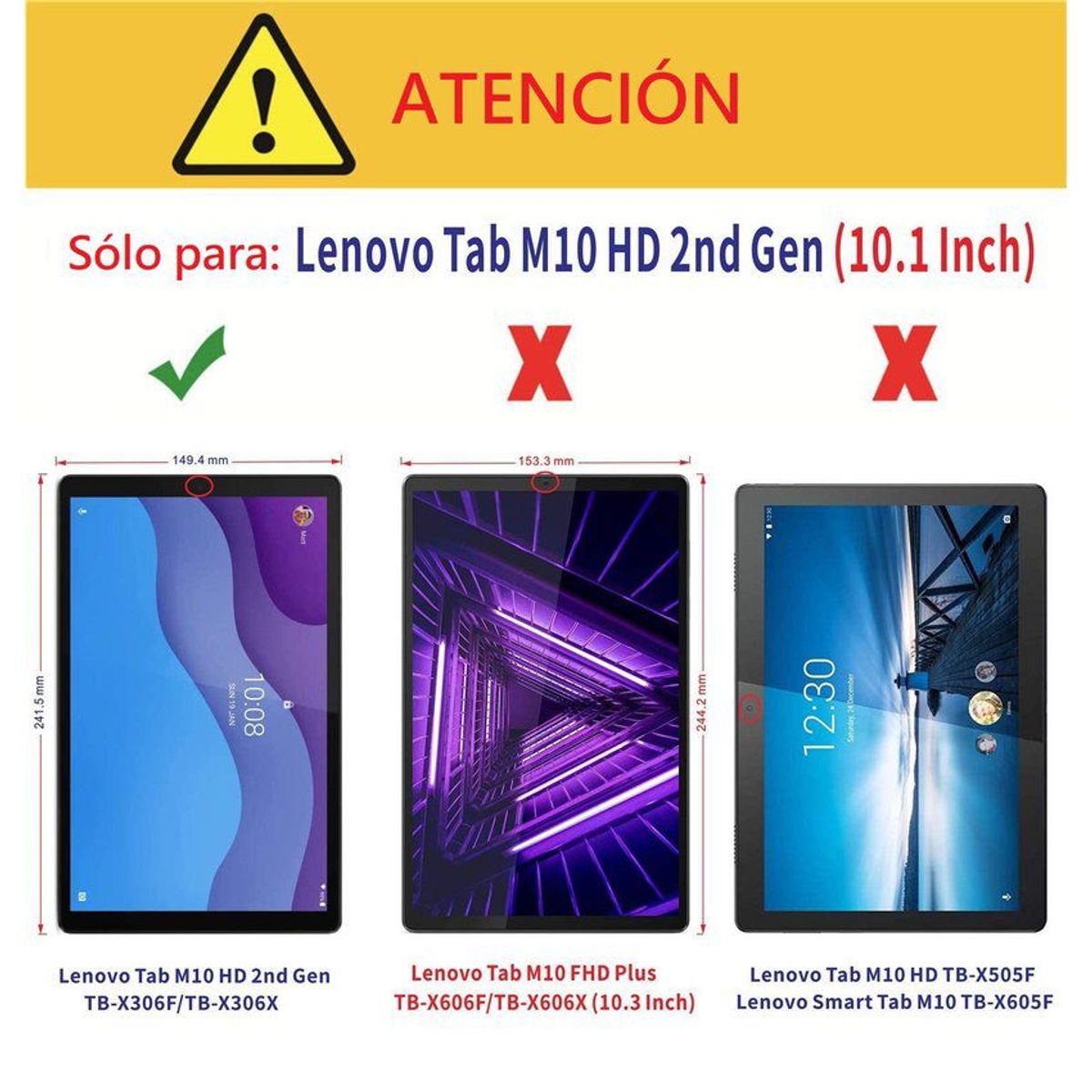 GENERICO - Funda Anti Golpes + Lapiz Optico Lenovo M10 HD 10.1 2da Gen TB-X306F
