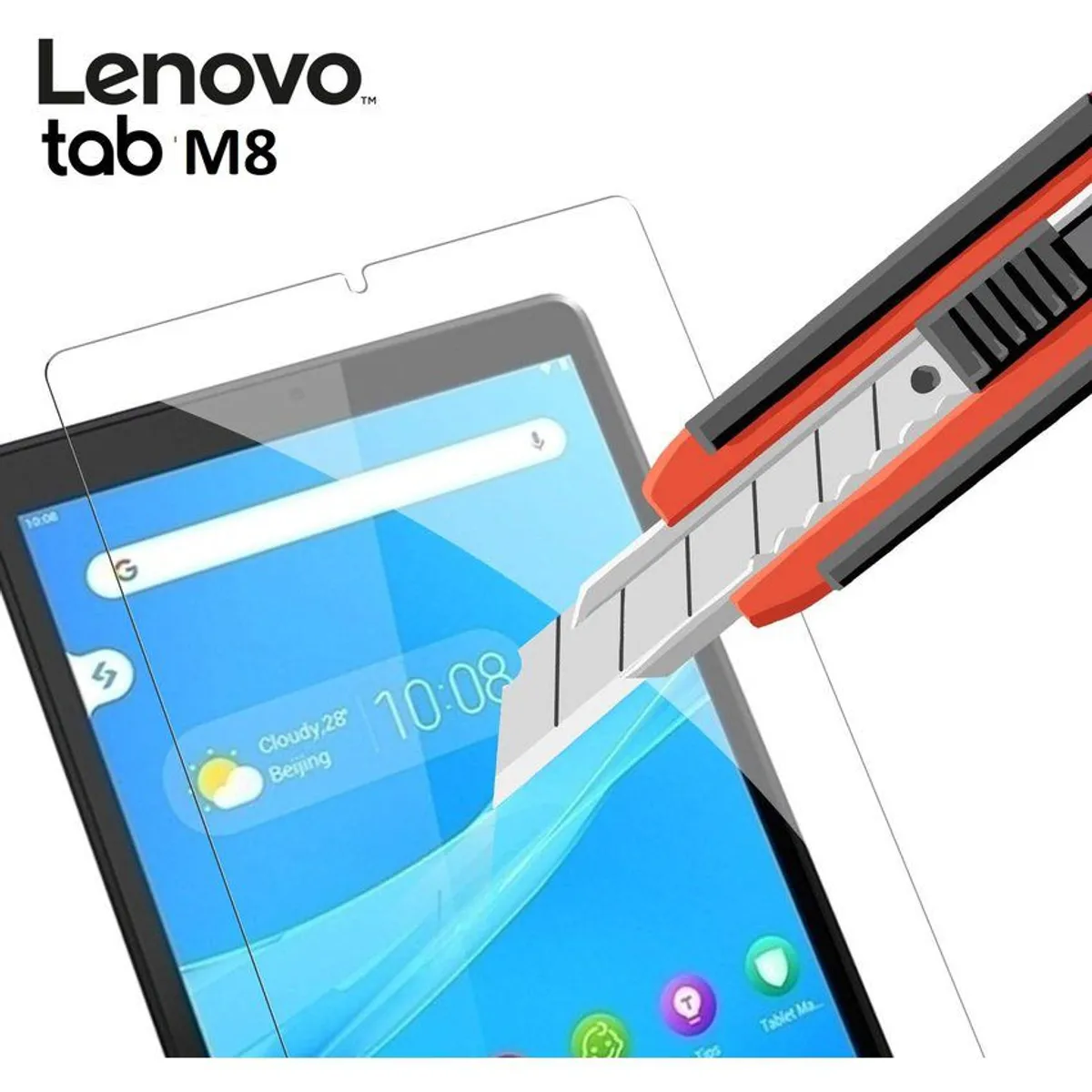 GENERICO - Mica de Vidrio Templado Protector Pantalla Lamina para Lenovo Tab M8