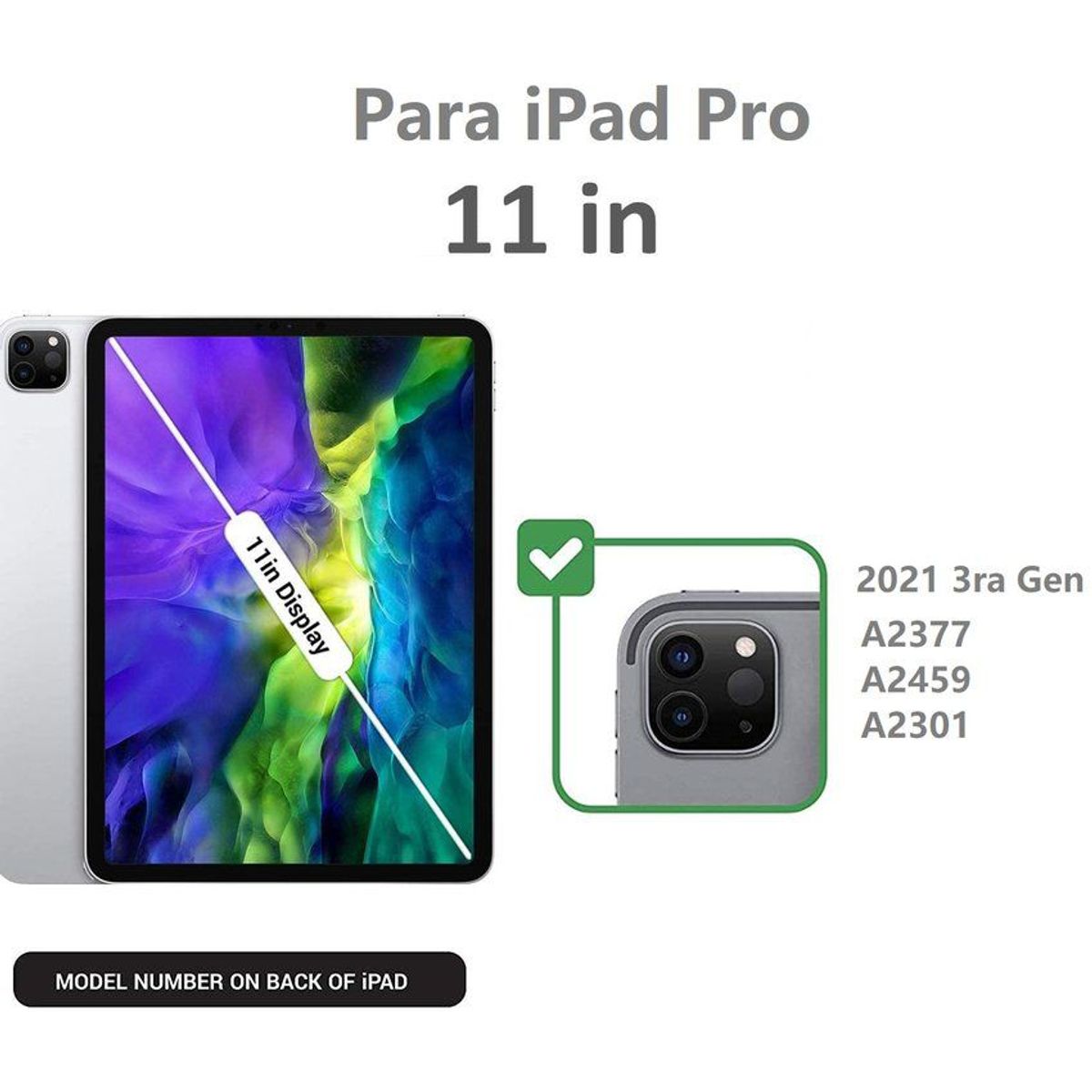 GENERICO - Mica Vidrio Templado Lamina para Pad Pro 11 3ra Gen 2021 A2377 A2459