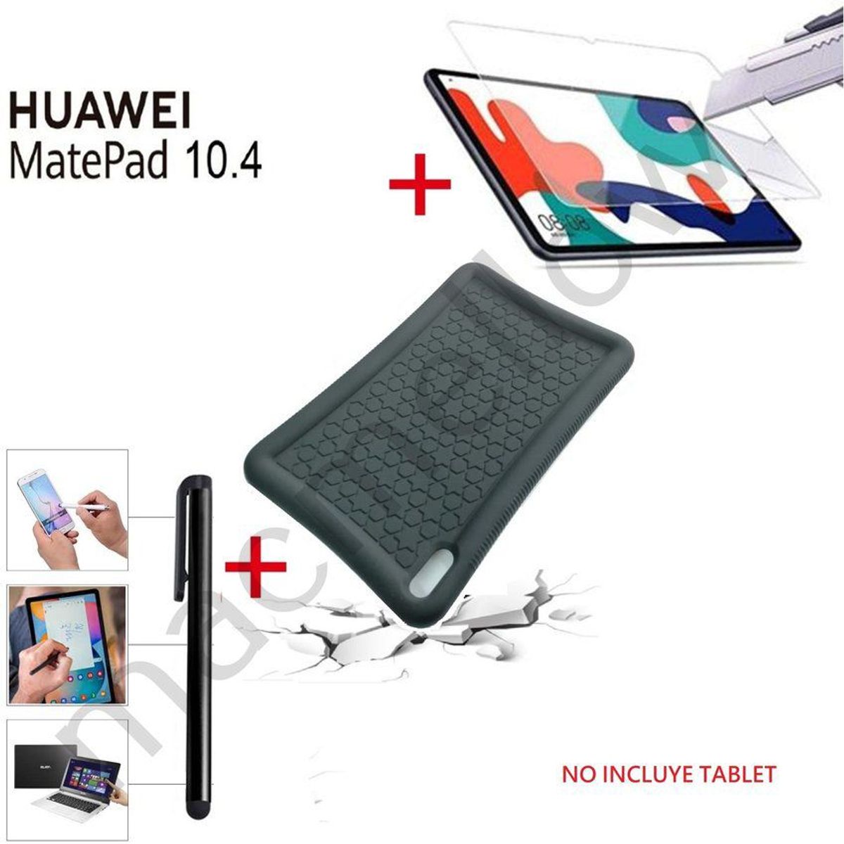 GENERICO - Funda Anti Shock + Mica Vidrio + Lapiz Optico para Huawei MatePad104