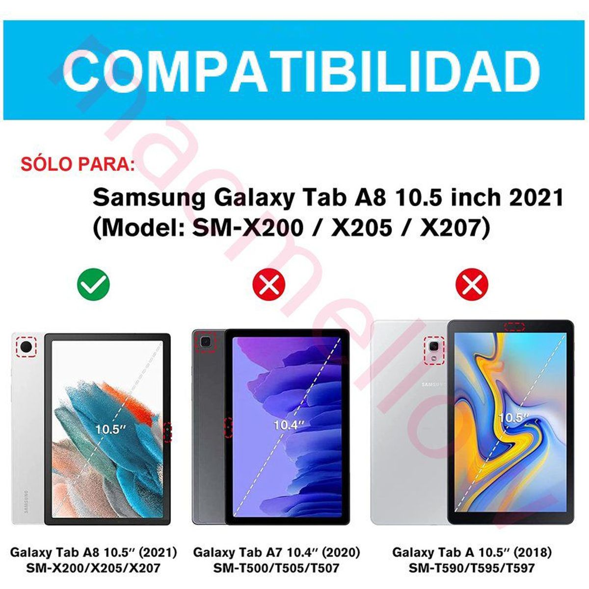 GENERICO - Mica de Vidrio Templado para Samsung Galaxy Tab A8 10.5 SM-X200 X205