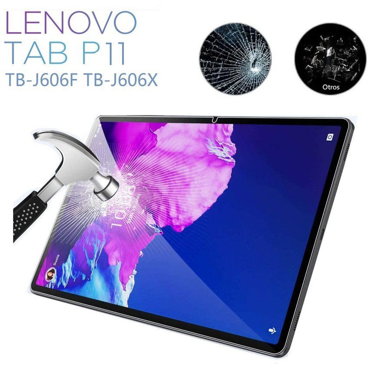 GENERICO - Mica de Vidrio Templado Lamina para Lenovo Tab P11 TB-J606F TB-J606X
