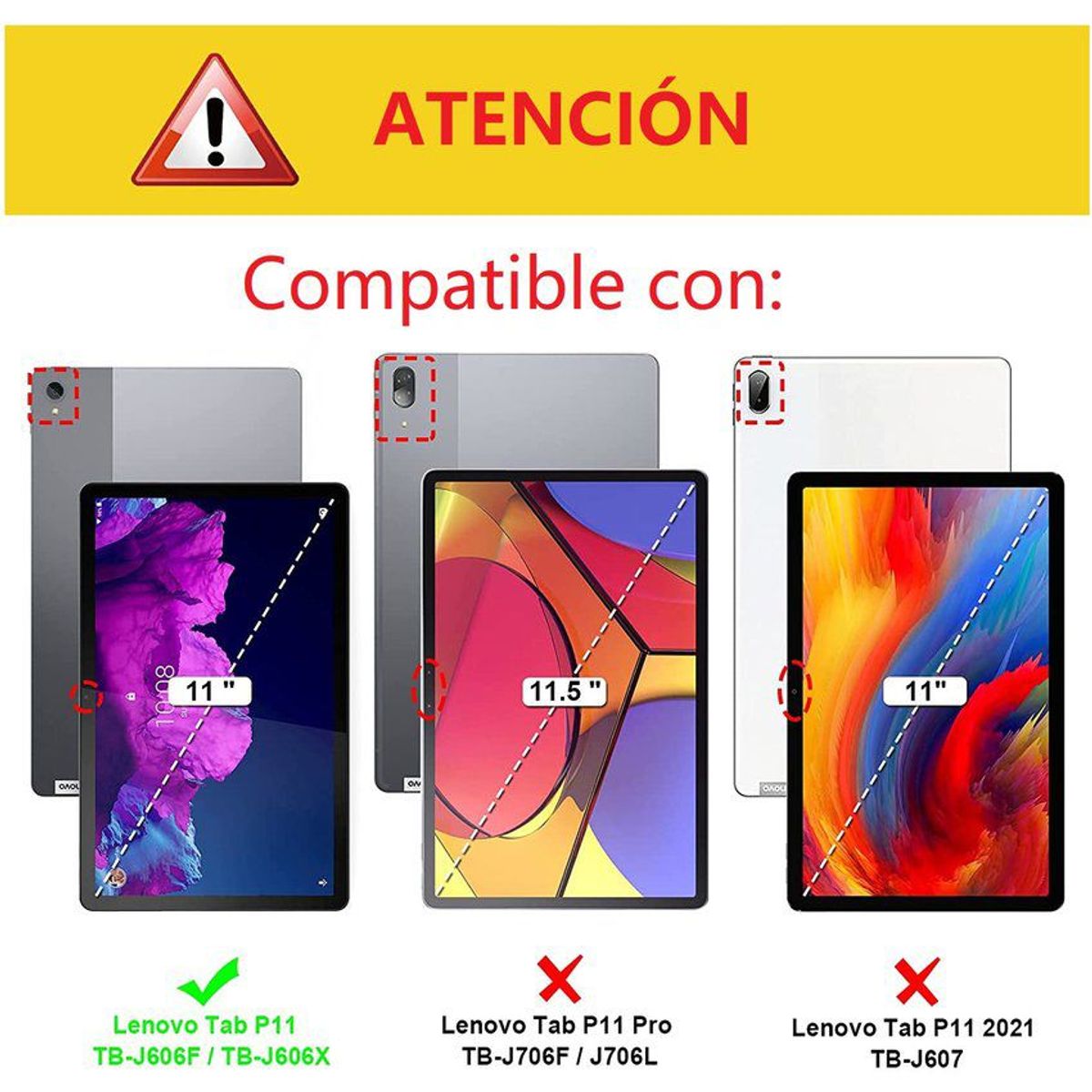 GENERICO - Mica de Vidrio Templado Lamina para Lenovo Tab P11 TB-J606F TB-J606X