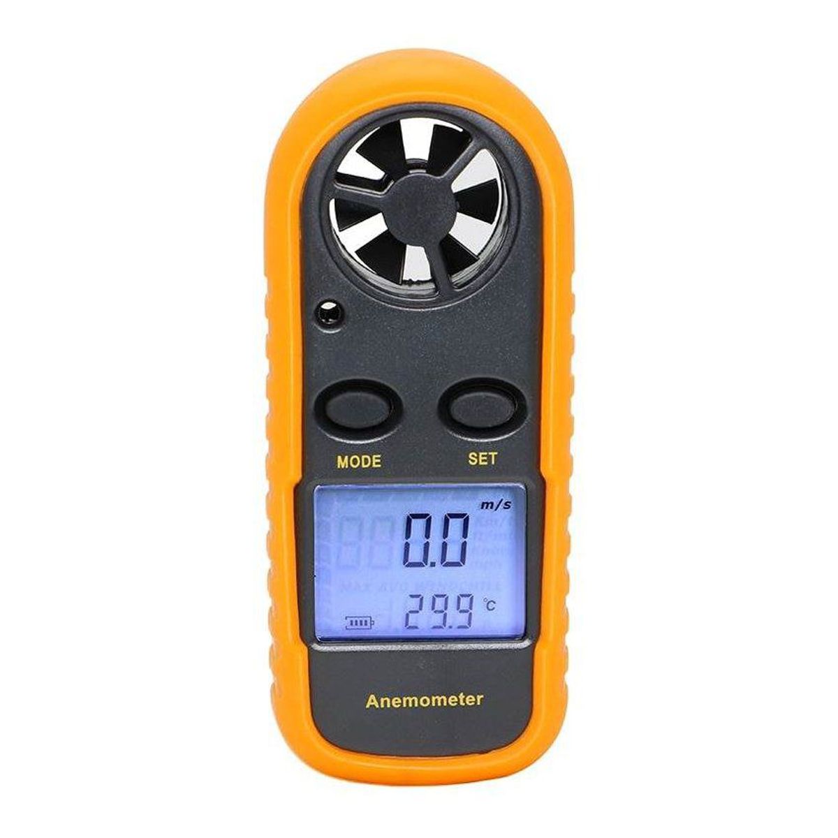 GENERICO - Anemómetro termometro digital medidor de velocidad de viento