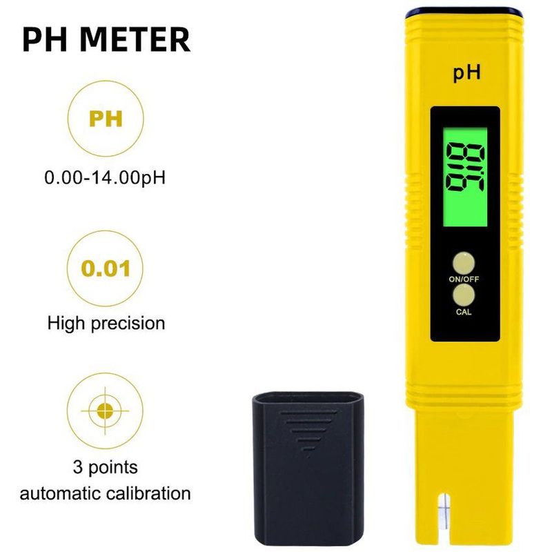 GENERICO - Medidor de ph digital peachimetro phmetro portatil amarillo