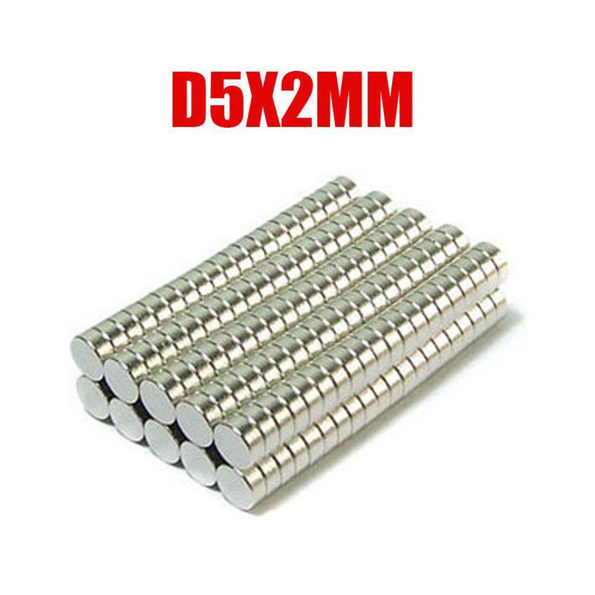 GENERICO - Imanes de neodimio modelo disco 05mmx2mm pack 50 unds