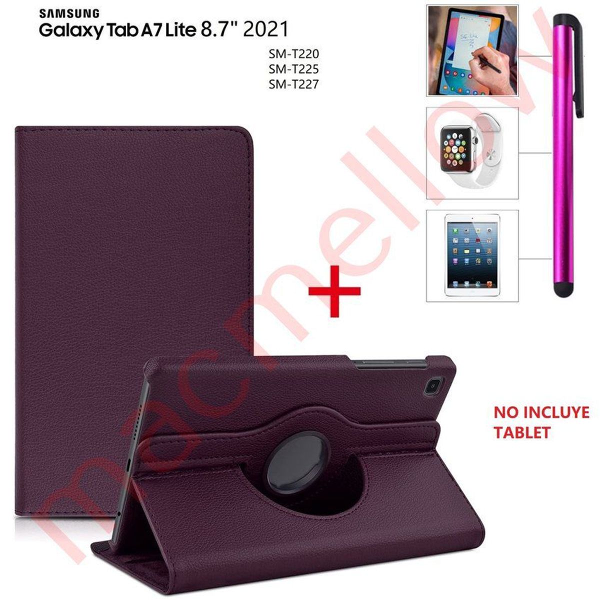 GENERICO - Funda giro 360° + lapiz tactil para samsung tab a7 lite 8.7 sm-t220