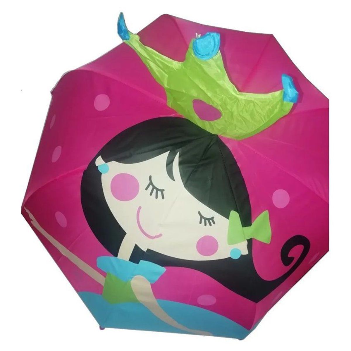 GENERICO - Paraguas sombrilla 3d infantil diseño princesa