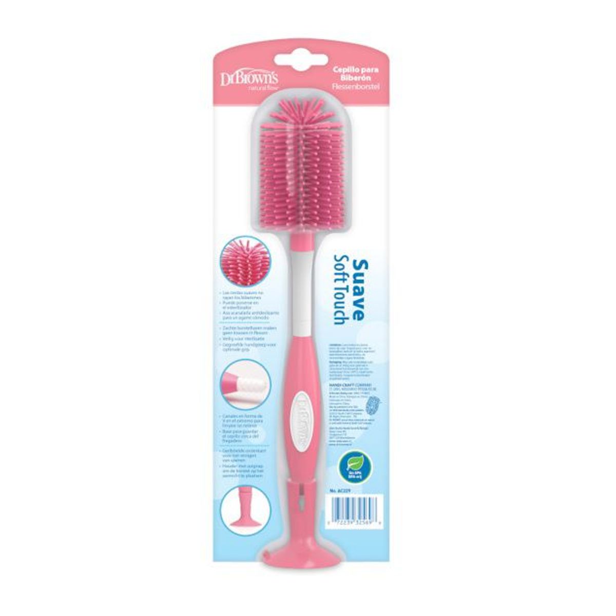 DR BROWNS - Cepillo Soft Touch color Rosado