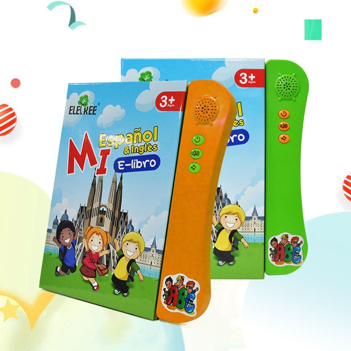 GENERICO - Audiolibro Electrónico en Inglés y español libro táctil