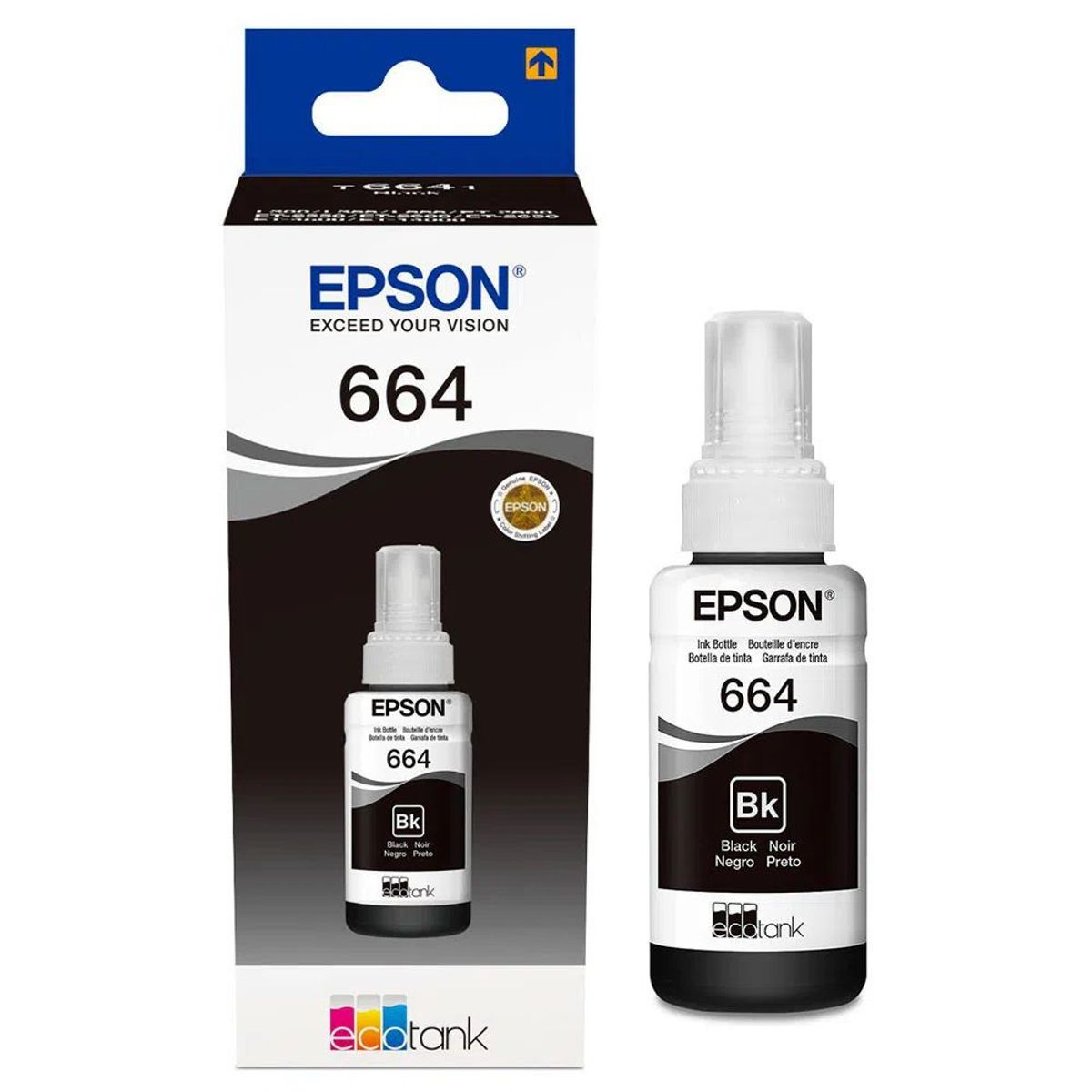 EPSON - Tinta Epson T664120 Negro Para L210-l220-l355-l365-l555