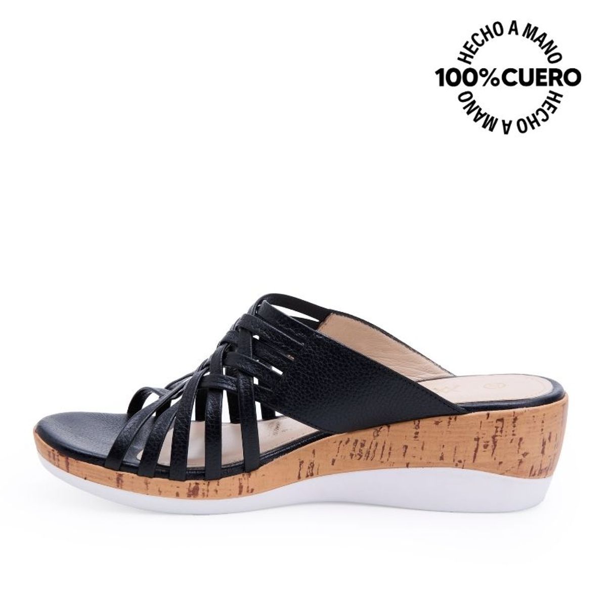 VIALE - SANDALIAS MUJER CUERO ALE-2301 NEG