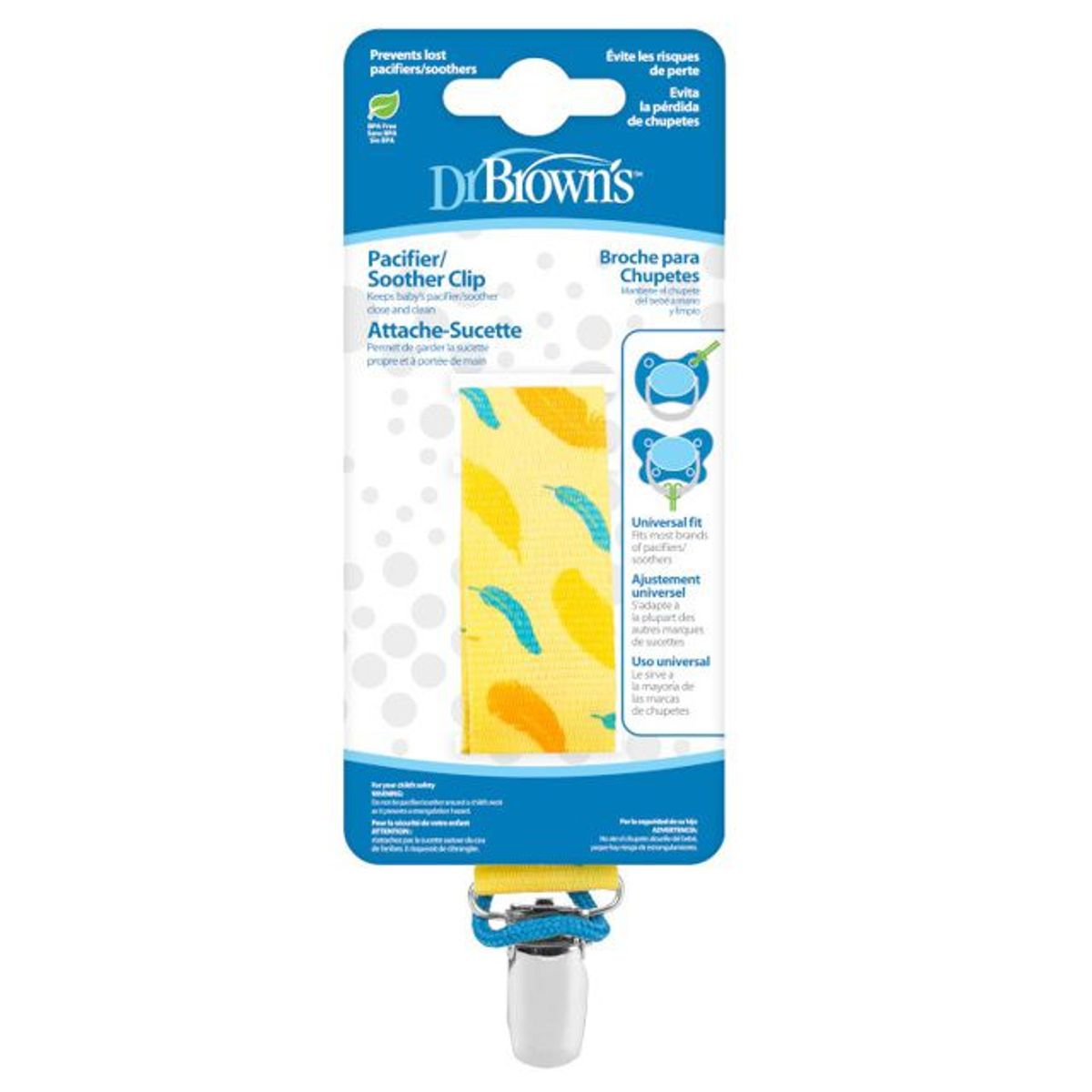 DR BROWNS - Sujetador para Chupones Estampados Amarillo