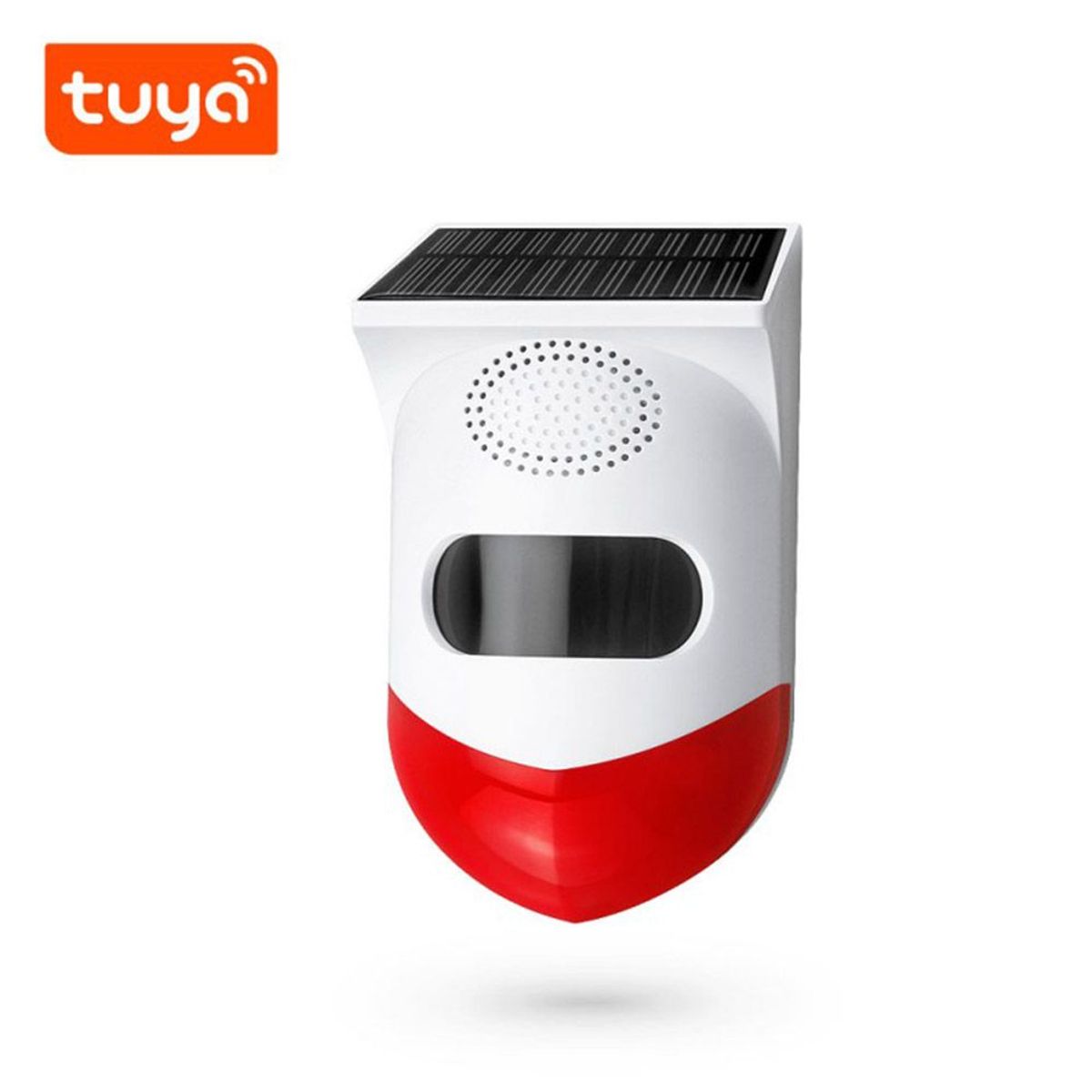 MN ELECTRONICS - Alarma Sensor Smart Exterior Pir Solar Wifi con Sirena 120 Db + Luz Tuya-Ct80wr