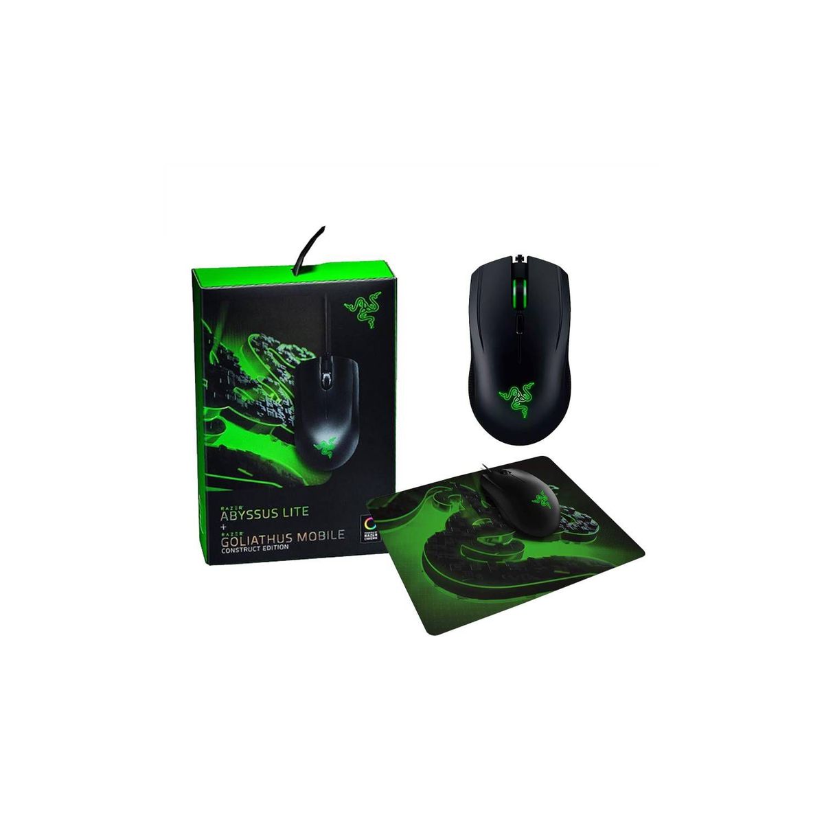 RAZER - kit Razer Mouse Abyssus Lite  Pad Goliathus Mobile Gamer