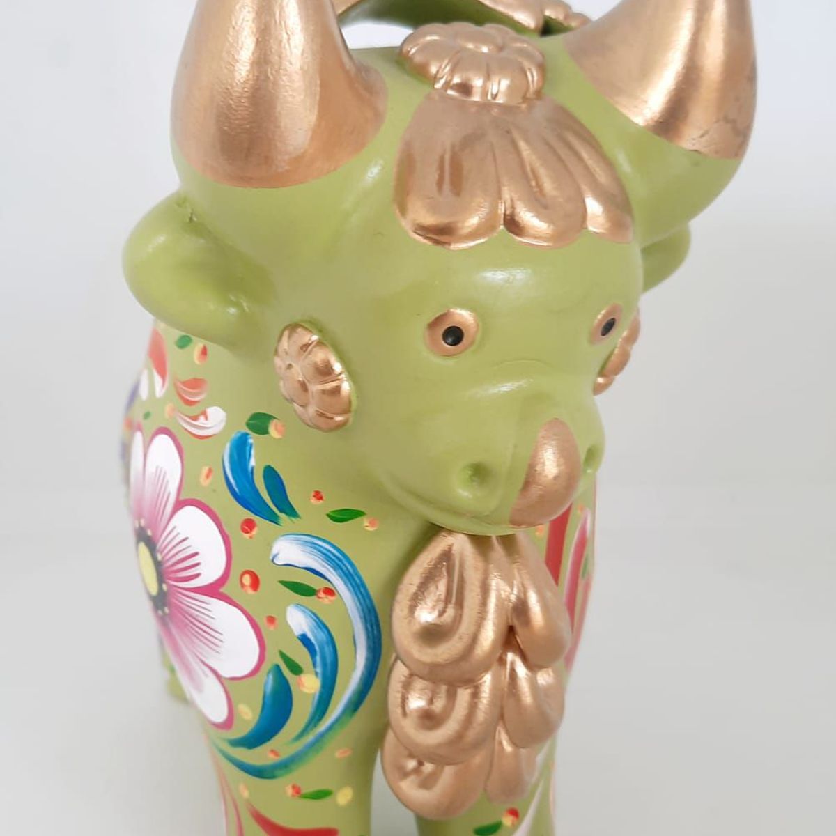 PERUVIANE - Adorno Decorativo torito de pucara andino pintado a mano