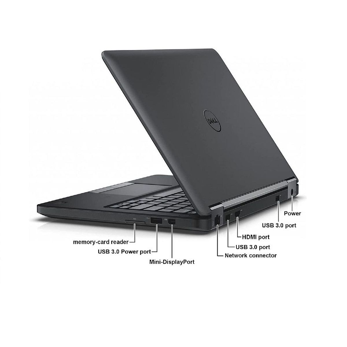 Dell - Laptop Dell Latitude E5250 125 Intel Core i7 256GB SSD 8GB Negro  REACONDICIONADO.