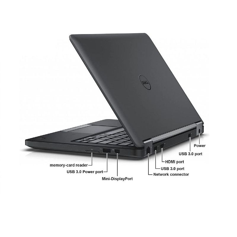 DELL - Laptop Dell Latitude E5250 125 Intel Core i7 256GB SSD 8GB Negro  REACONDICIONADO.