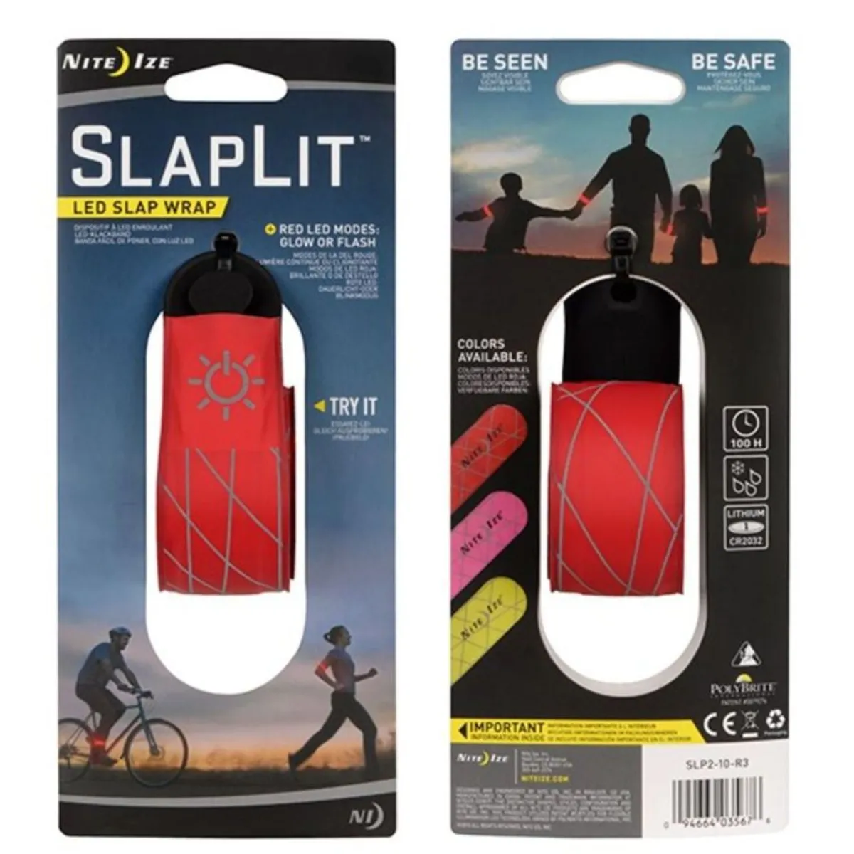 NITE IZE - Brazalete Reflectante LED Rojo Nite Ize SlapLit V2