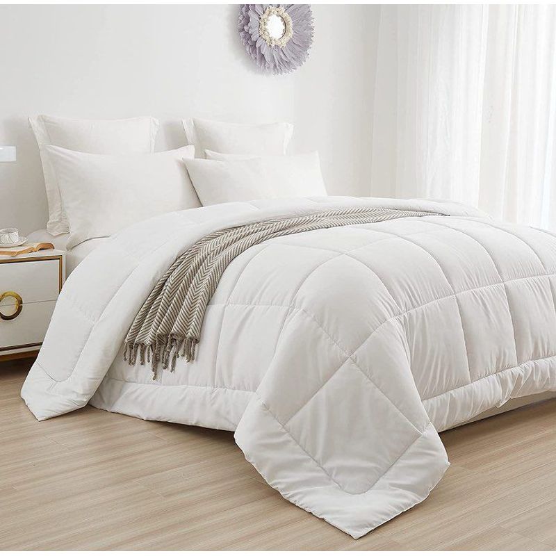TEFI HOME - Edredón Monocromo Blanco 2 PLAZAS