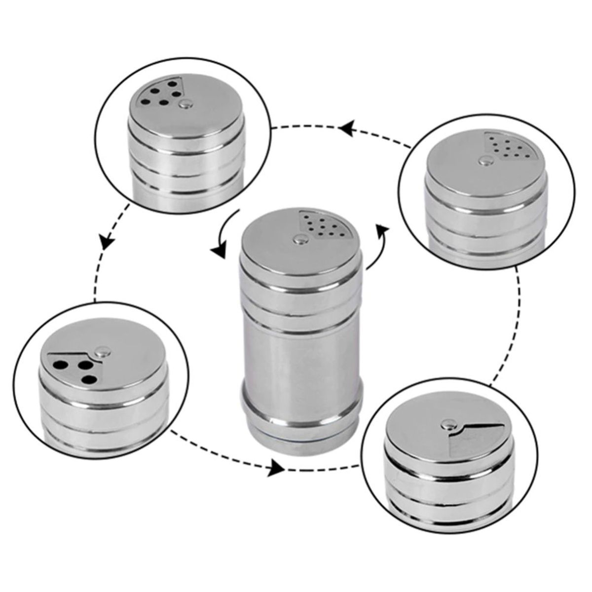 MINARI - Set de 2 Salero Pimentero Condimentero de Acero Inoxidable 09C
