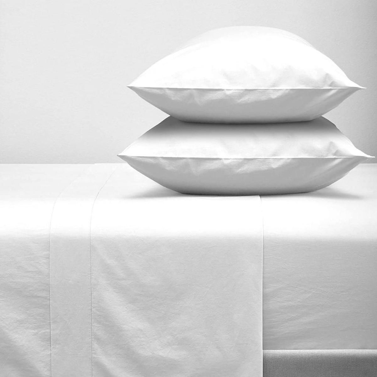 GENERICO - Juego de Sábanas Blanco 1.5 PLAZAS