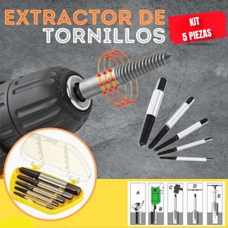 AURELA - Kit Extractor de Tornillos Dañados