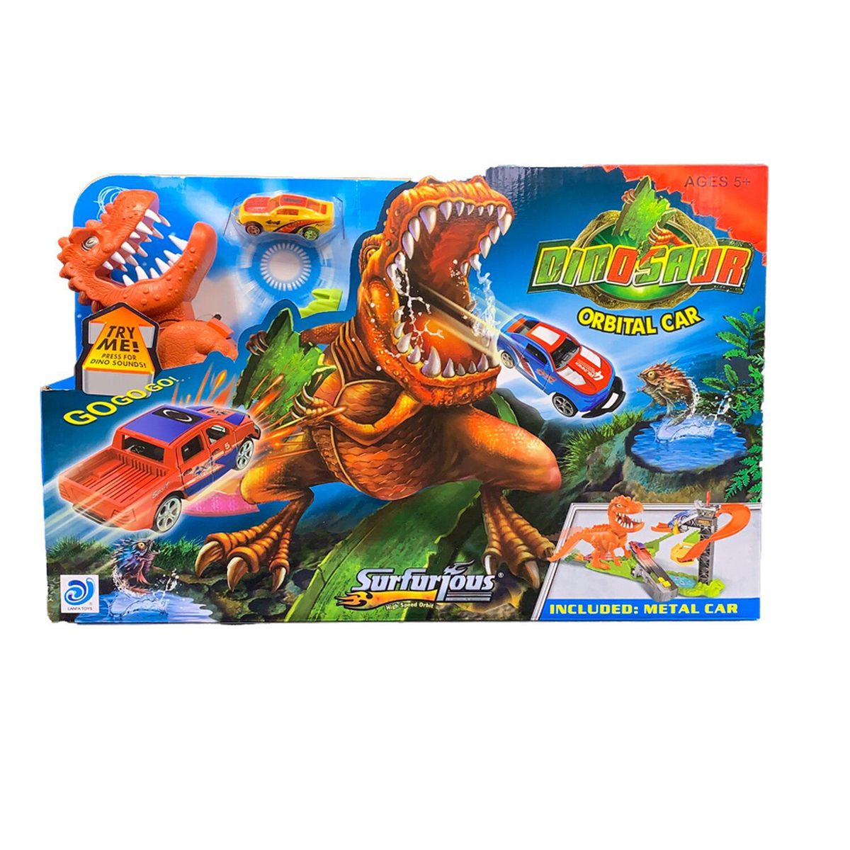 GENERICO - Juguete Pista de Carrera de Dinosaurio Hot Orbital