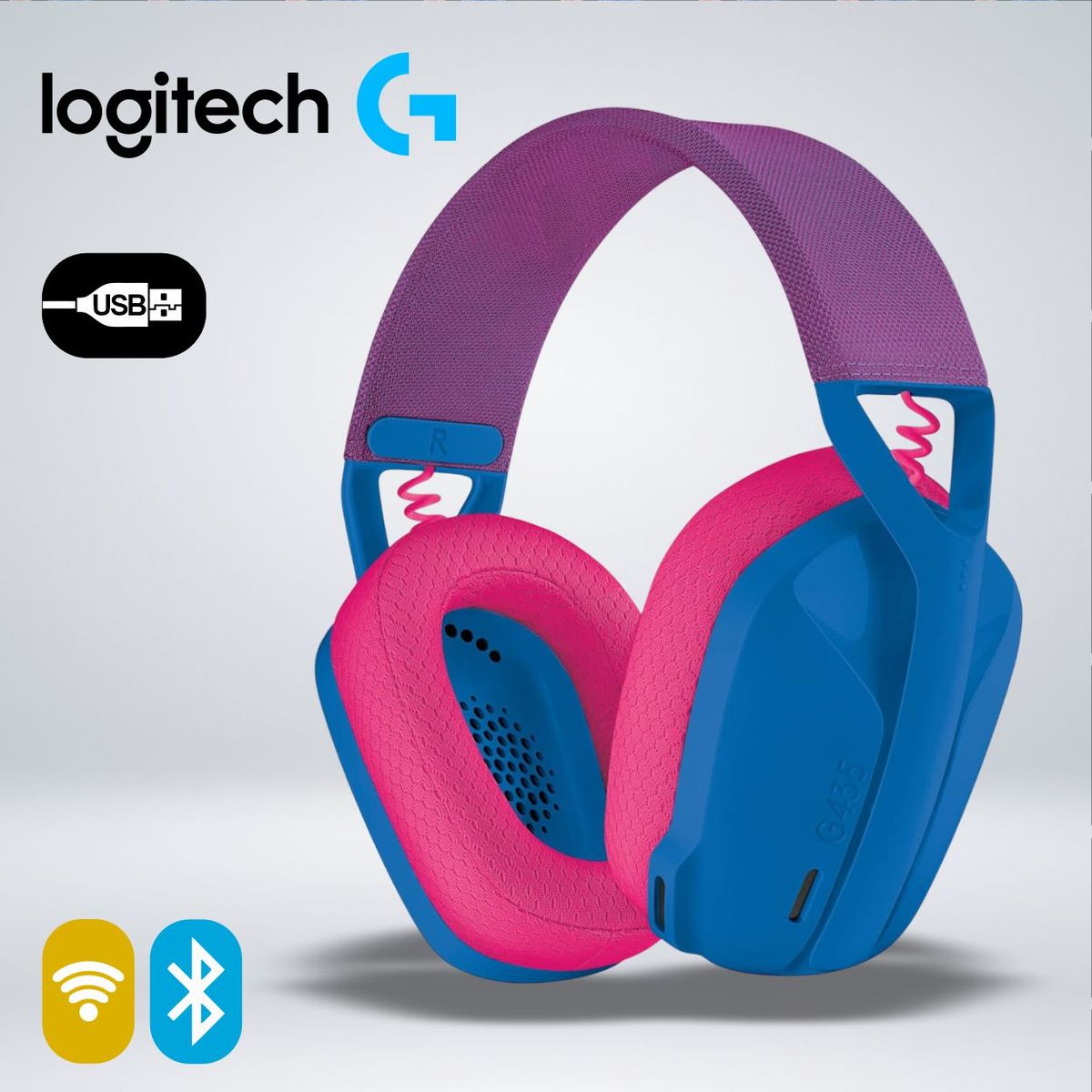 LOGITECH - AUDIFONO GAMER G435 BLUETOOTH LIGHTSPEED MULTIPLATAFORMA