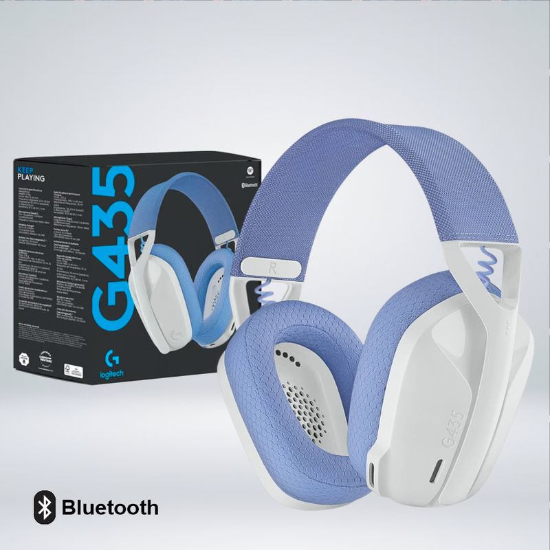 LOGITECH - AUDIFONO GAMER G435 BLUETOOTH LIGHTSPEED MULTIPLATAFORMA BLANCO