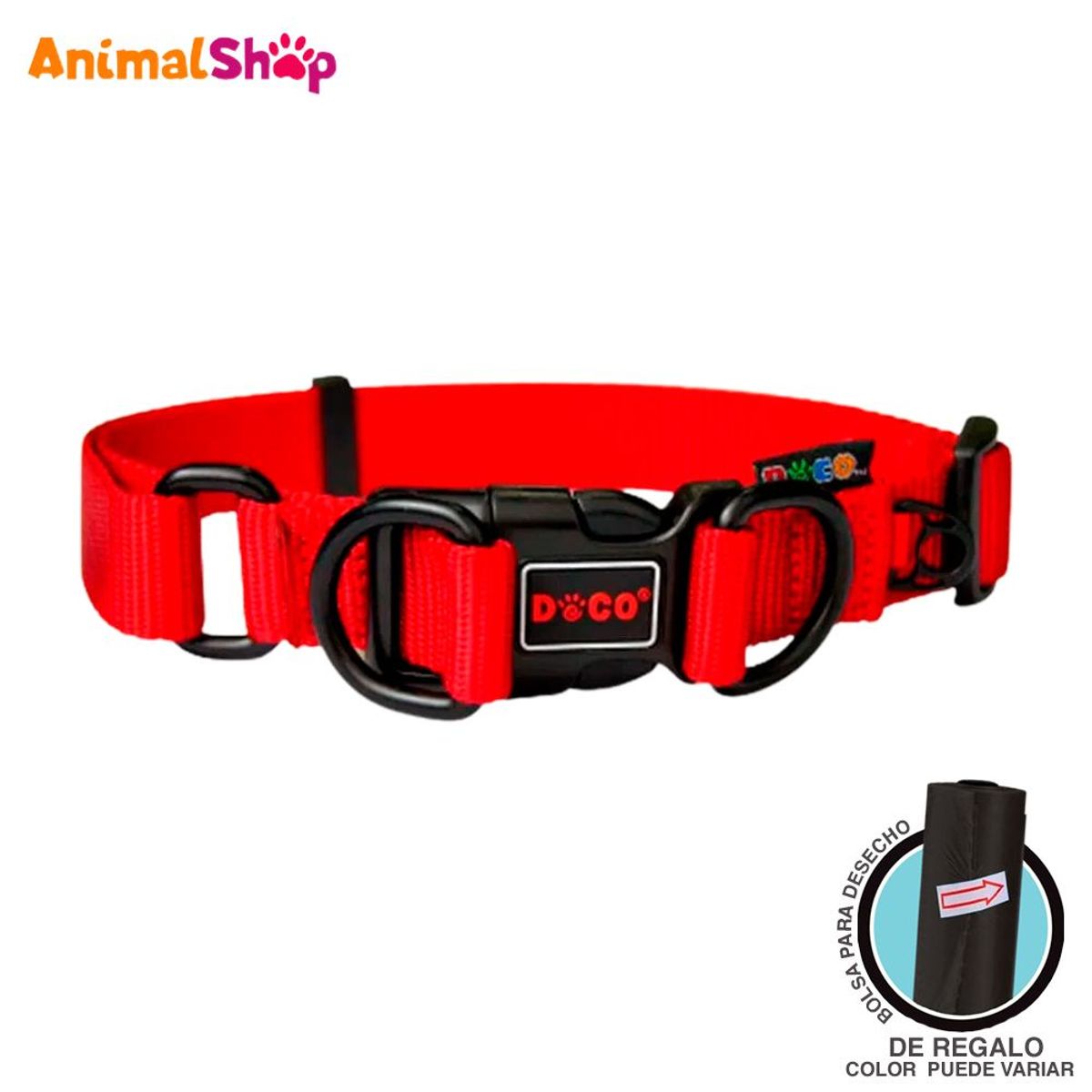 DOCO - Collar De Perro Doco Dd Talla Xl Rojo 52 A 75 Cm Con Regalo