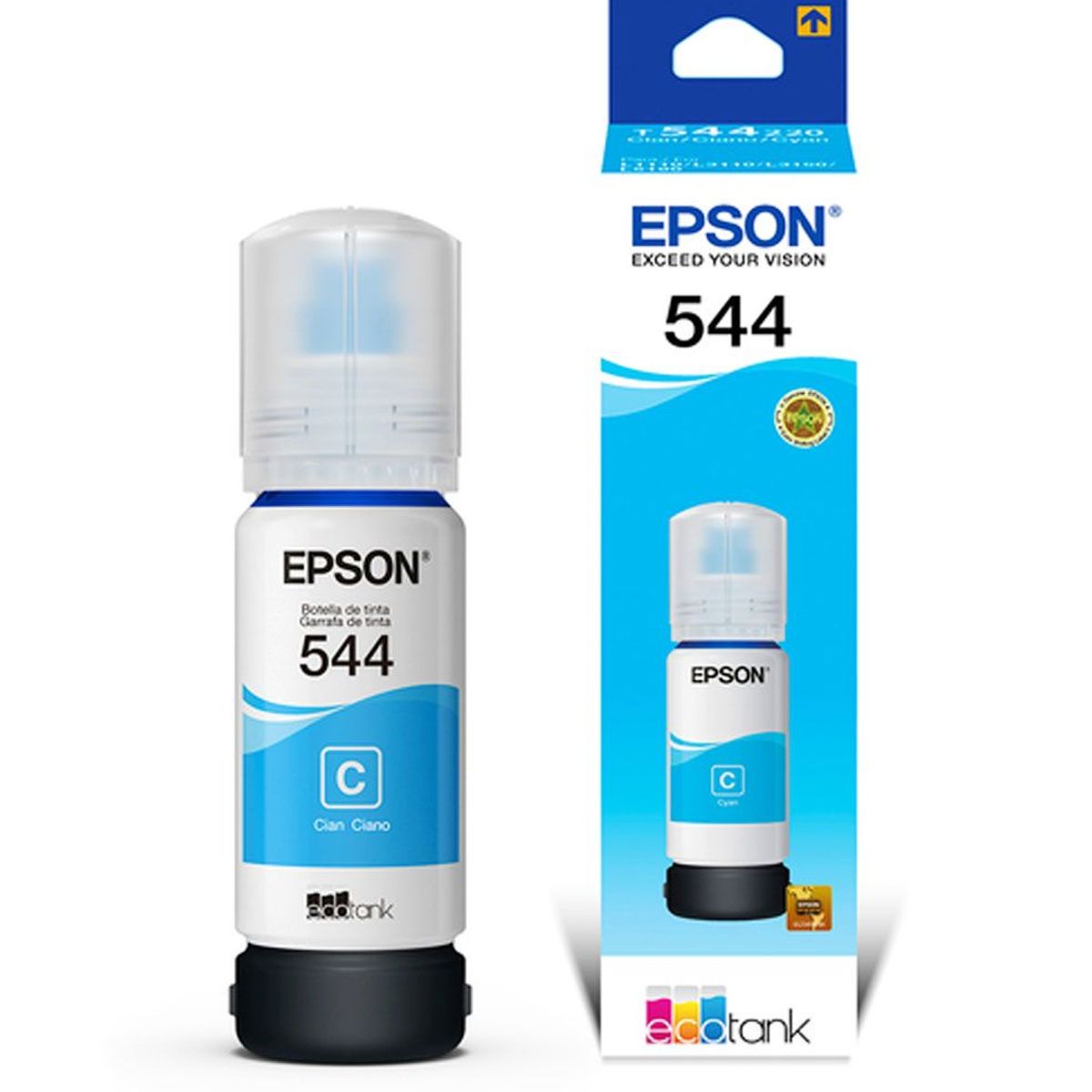 EPSON - Botella de tinta EPSON T544220-AL color Cian contenido 65ml