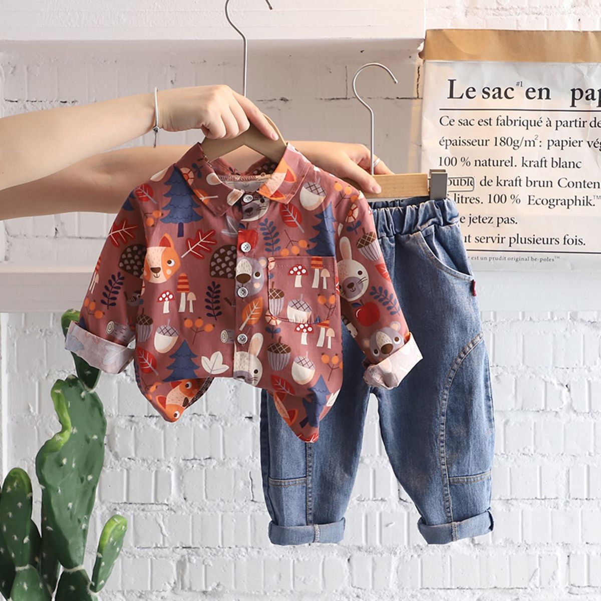 IMPORTADO MC - Ropa de Niño de 2 piezas Aventurero Rojo