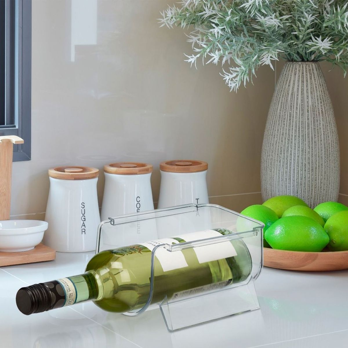 GENERICO - Pack X6 Organizador Soporte Acrílico de Botellas Porta Vino