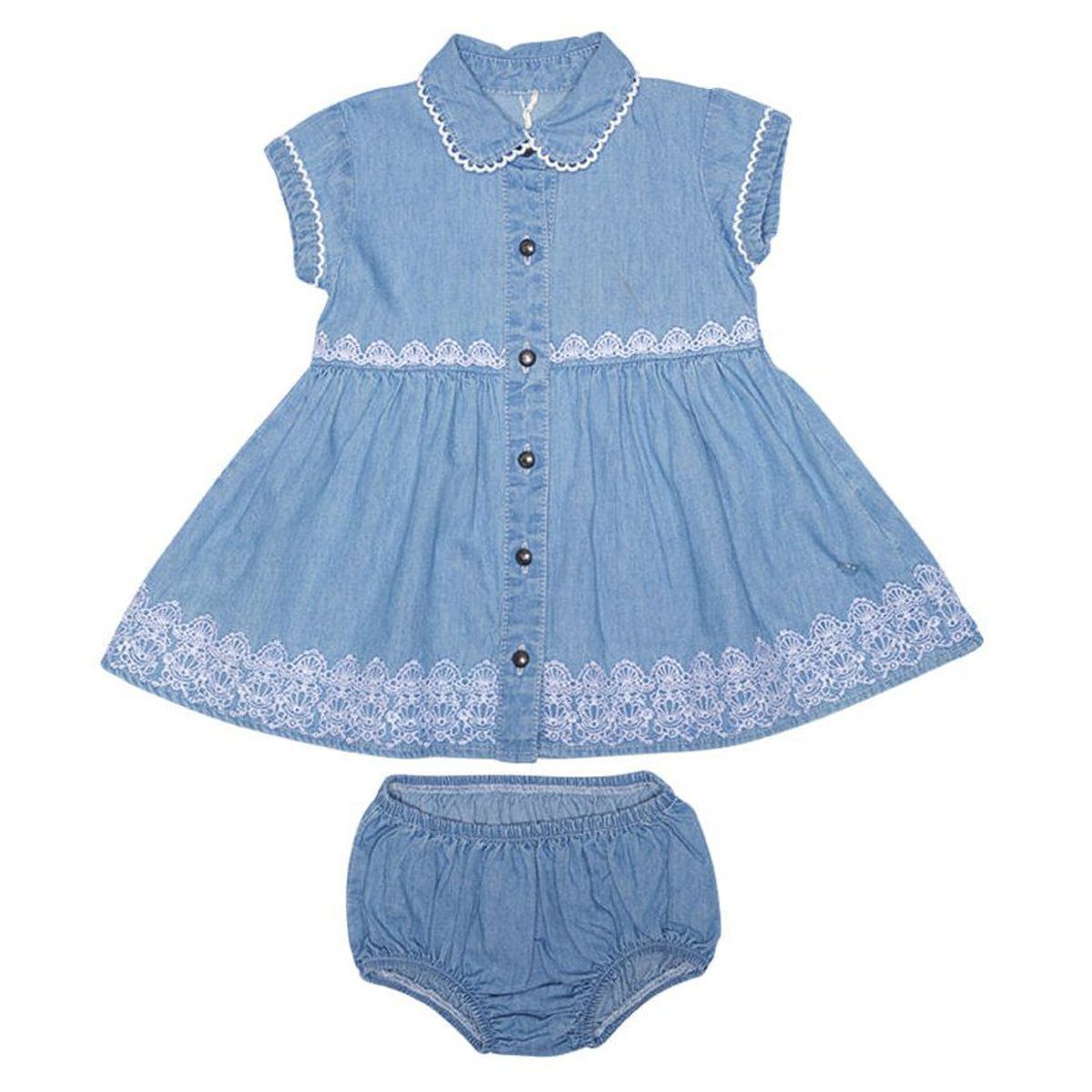 PILLIN - Vestido bebe niña celeste