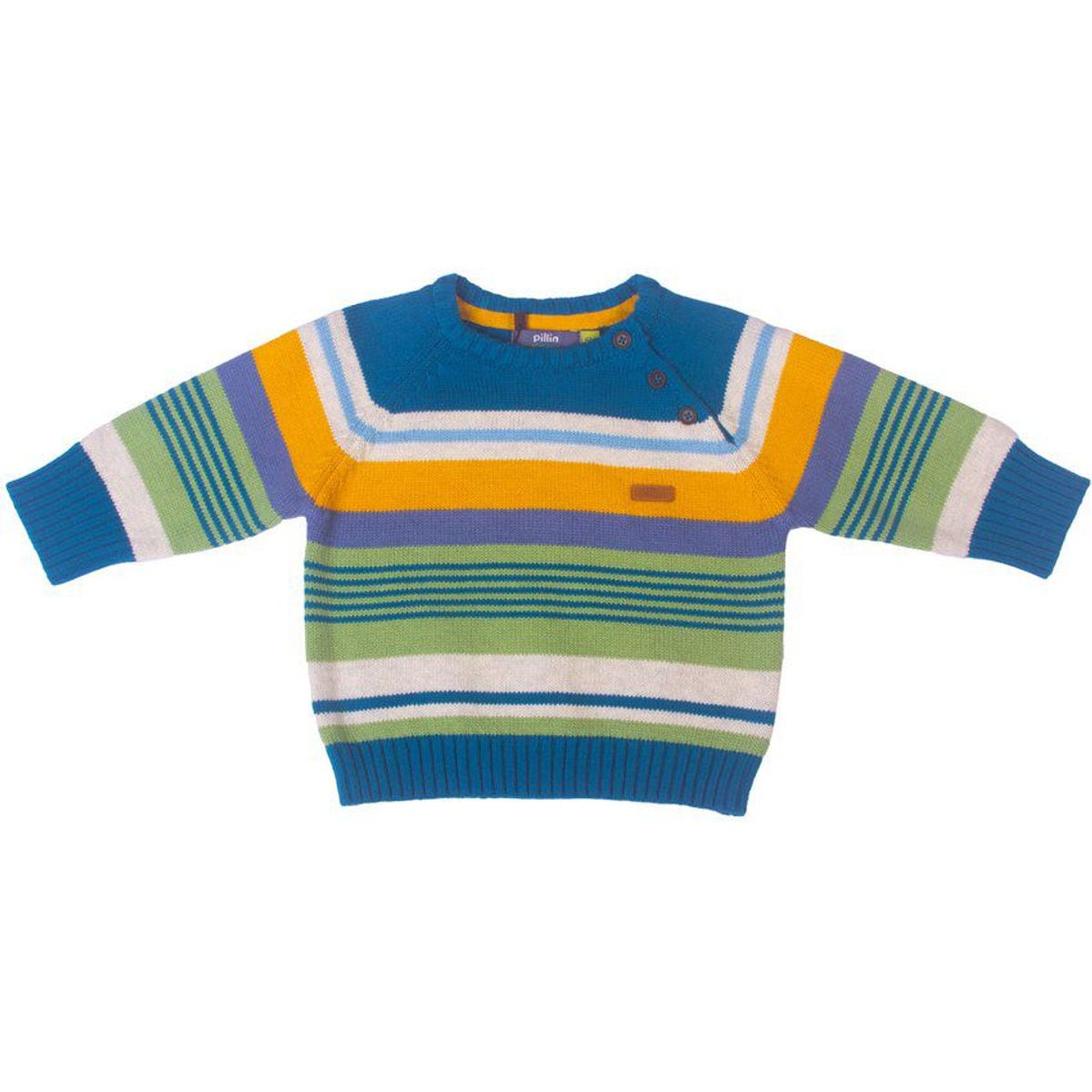 PILLIN - Chompa rayado bebé niño verde