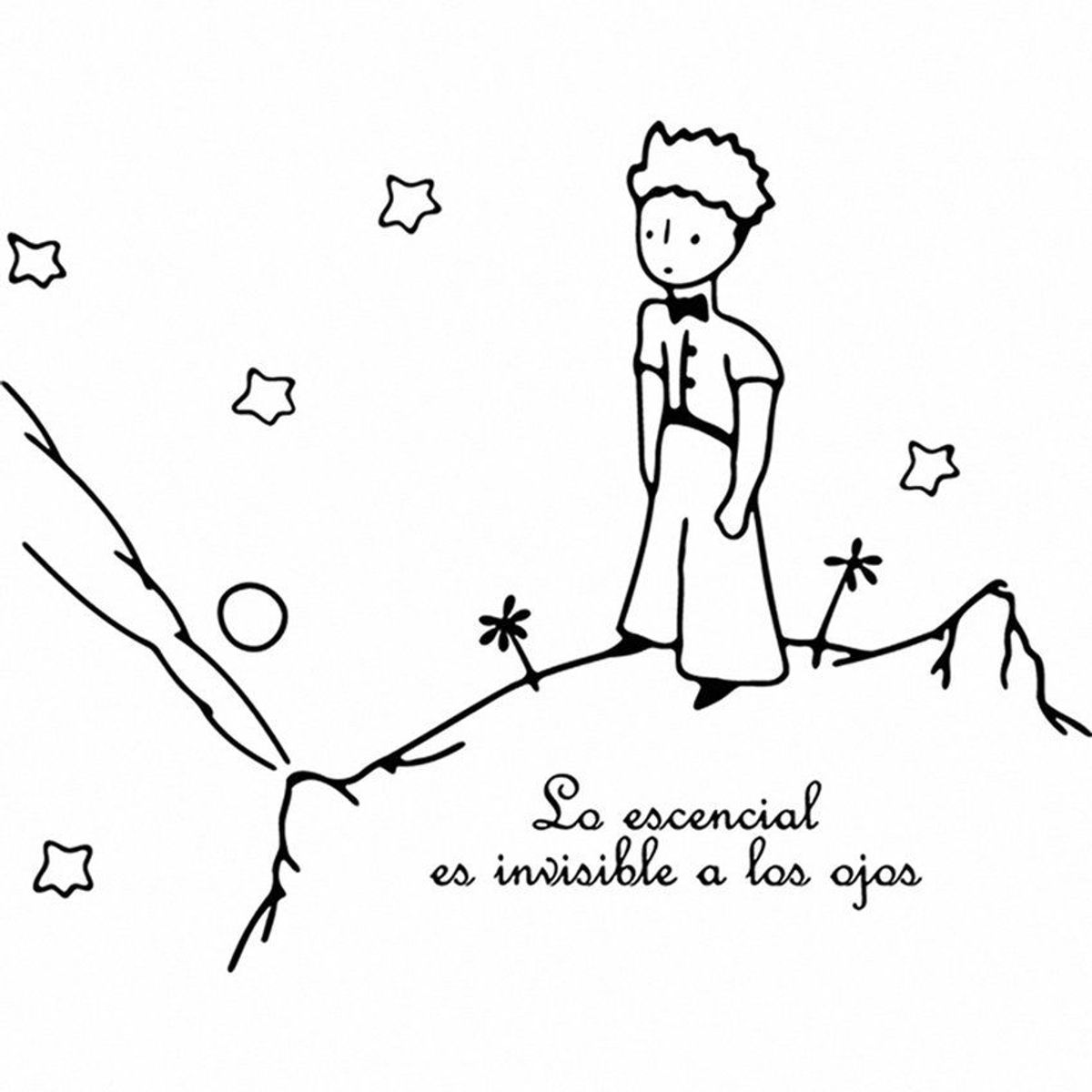 STICKART - Vinilo el principito negro sticker pegatina viniles