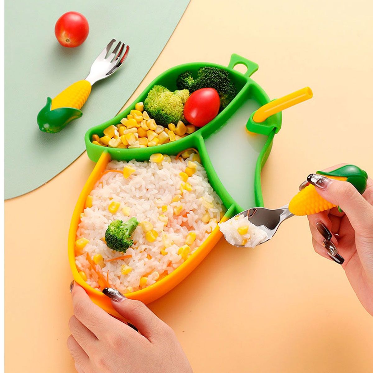 GENERICO - Plato Antideslizante para Bebe Choclo