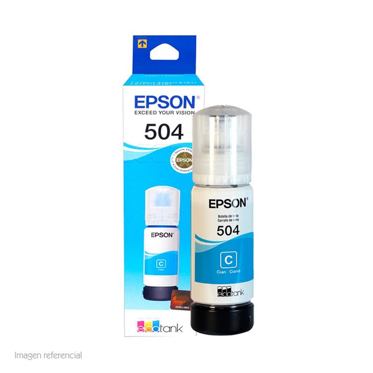 EPSON - Botella Tinta Epson T504220-Al Cian para L4150L4160 L6161L6171L6191