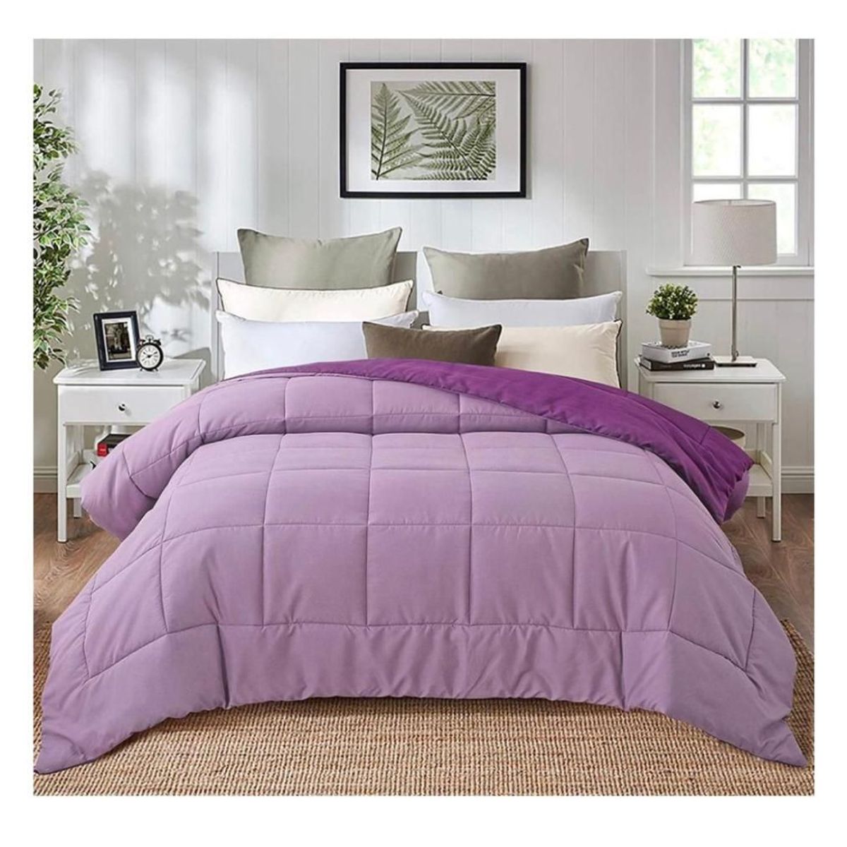 TEFI HOME - Edredón Bicolor Barney/Lila 1.5 PLAZA