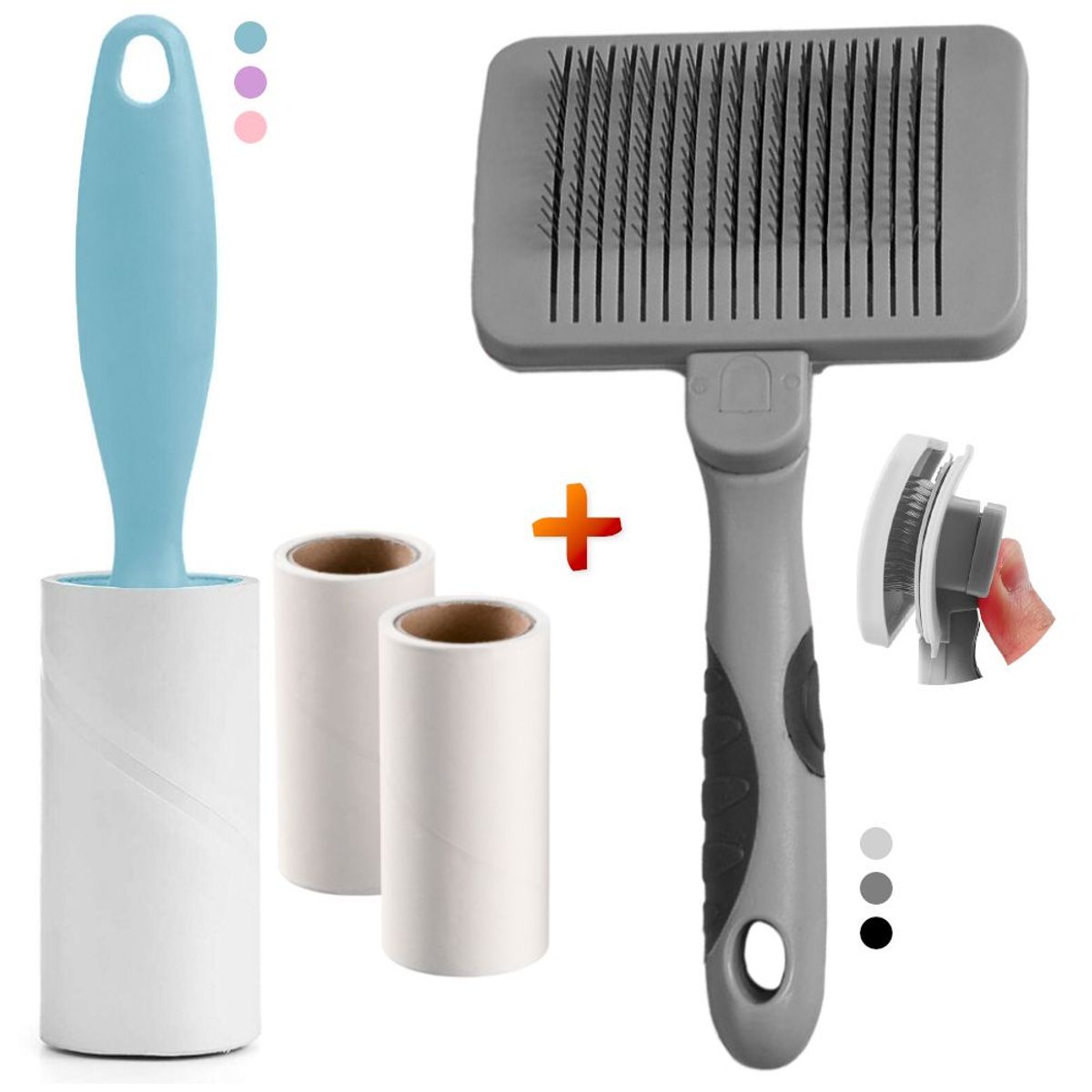 GENERICO - Rodillo Removedor Y Peine Cepillo Expulsador de Pelusa