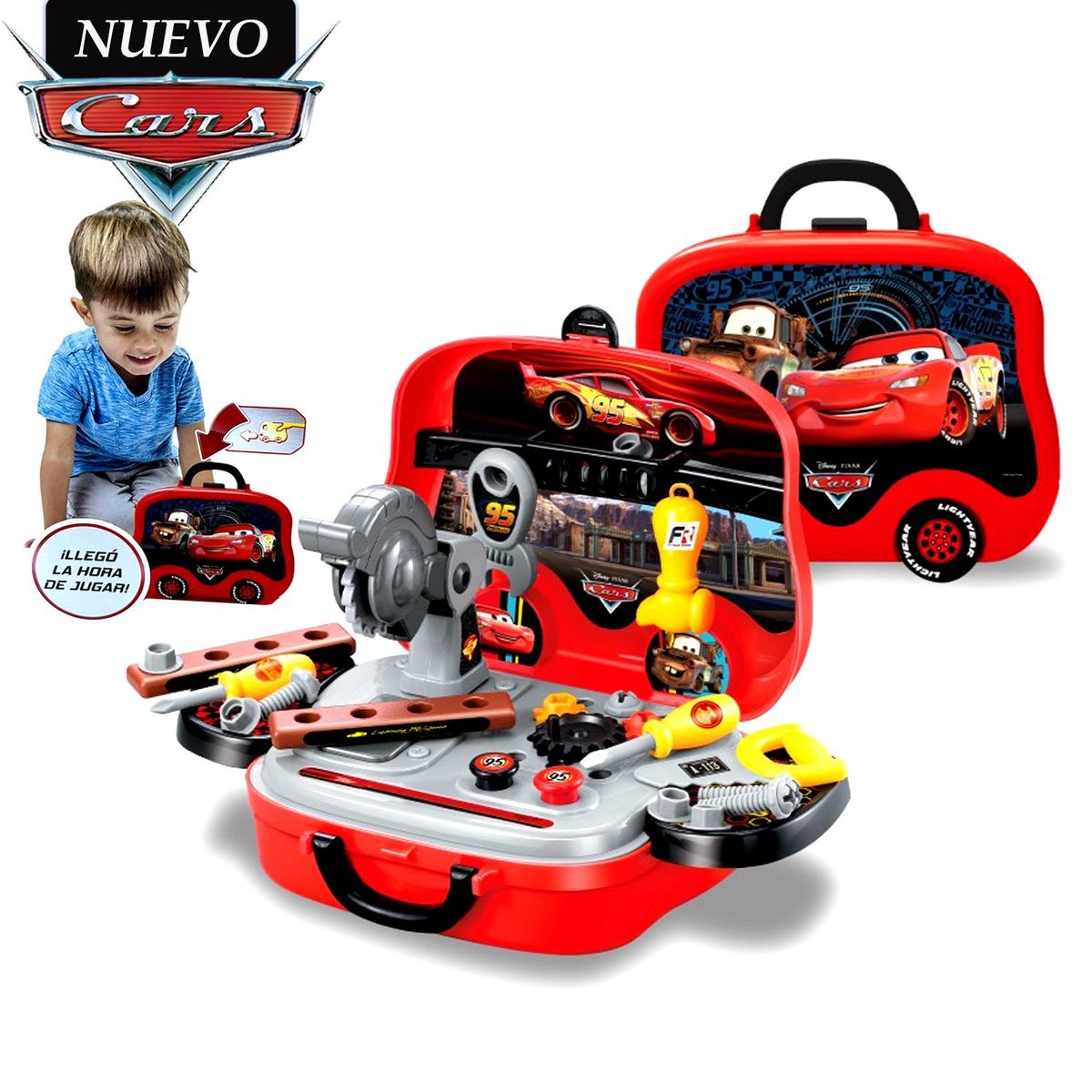 DISNEY PIXAR - Set de Herramientas y Lonchera de Rayo Macqueen EODS008-916