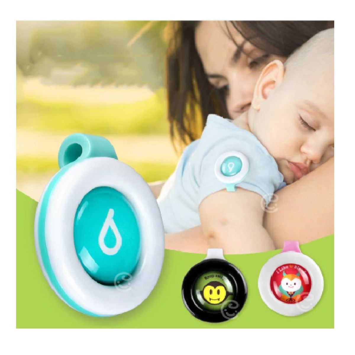 GENERICO - BOTÓN REPELENTE PARA BEBÉS NIÑOS Y ADULTOS