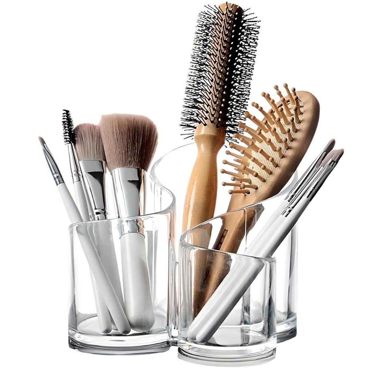 MINARI - Organizador Acrílico de Maquillaje y Brochas Elegante 62A